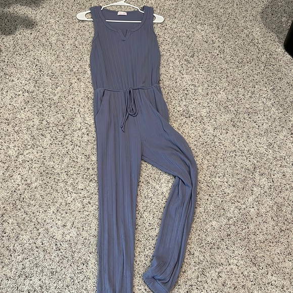 Pink Lily Pants - Pink Lilly drawstring waist long cuffed romper